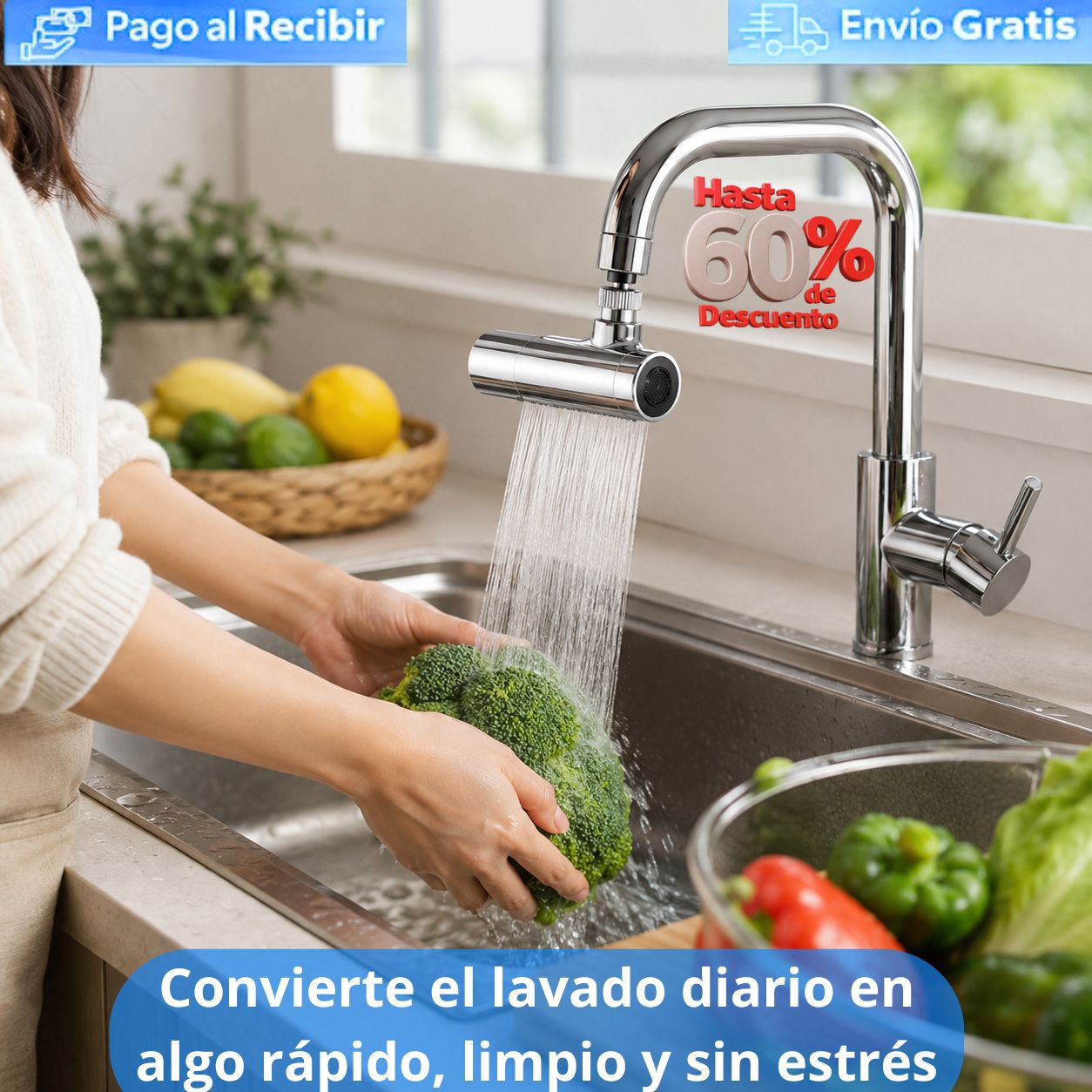 Extensor de Lavaplatos + Limpiaollas de Regalo