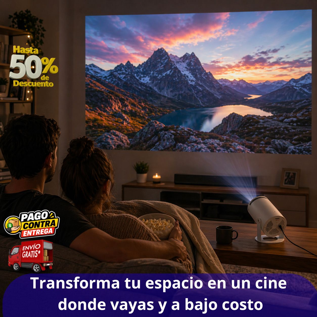 Proyector Portátil UHD 4K SmartCinema