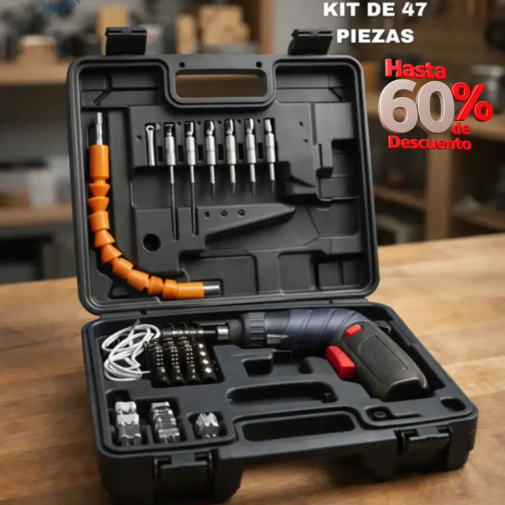 Kit Destornillador Inalambrico Drillex