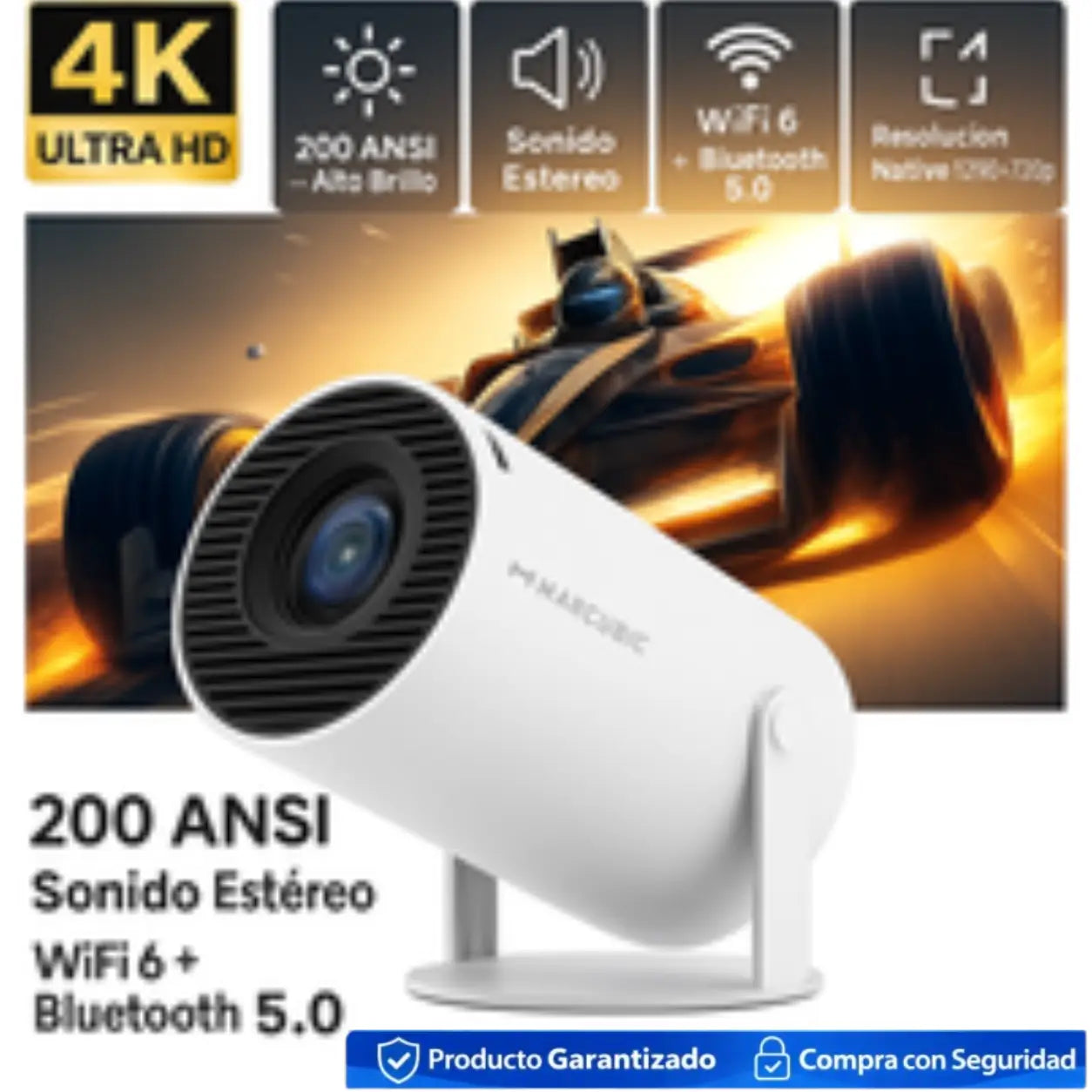 Proyector Portátil UHD 4K SmartCinema