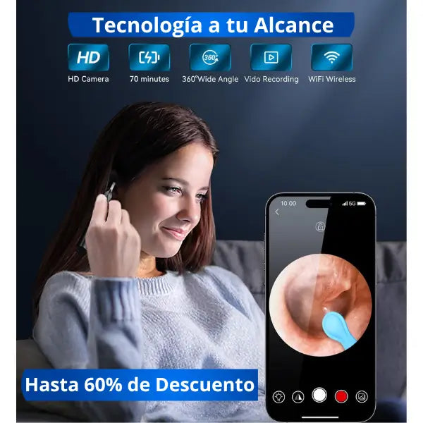 Limpiador y Visor de Oidos OtoView