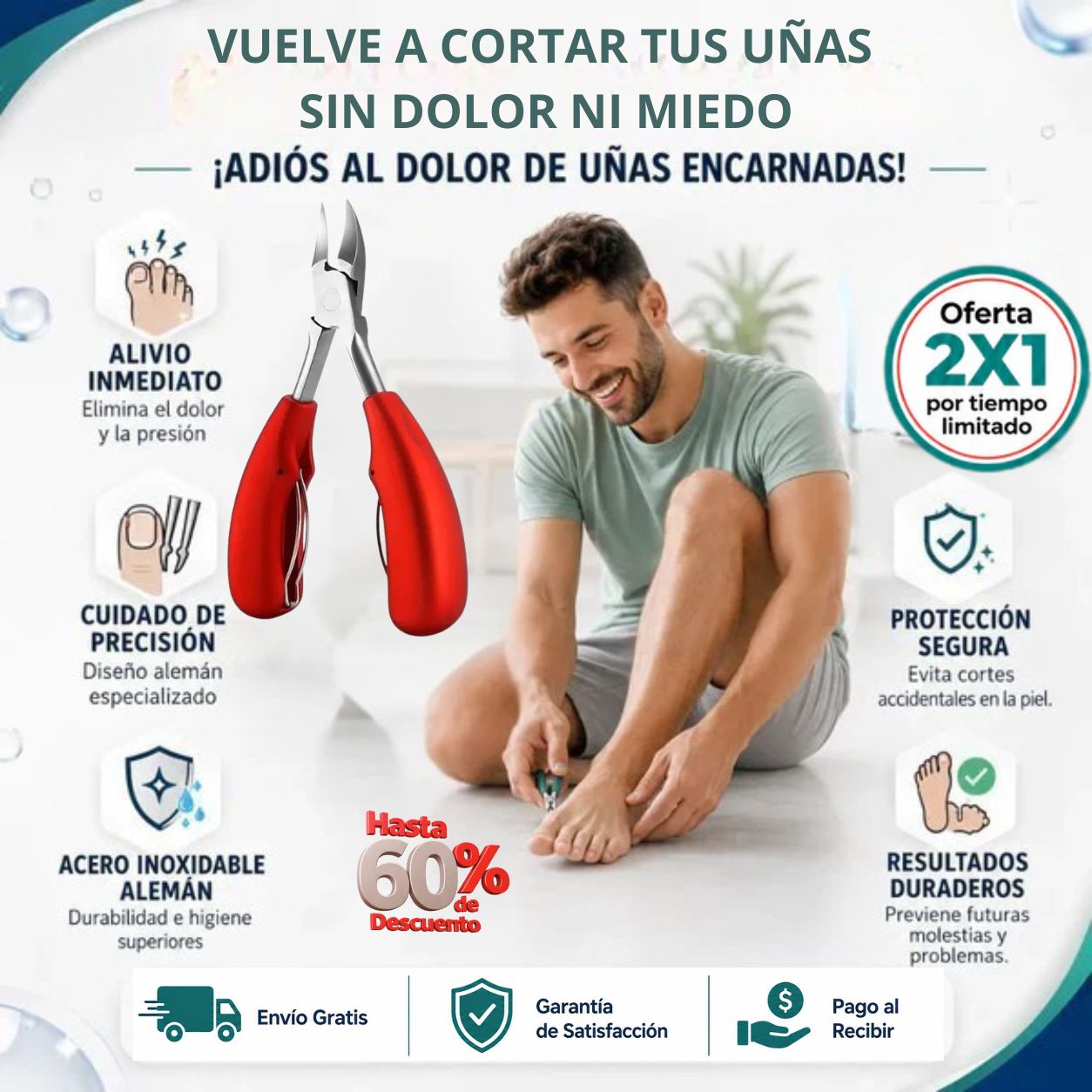 Cortauñas Podologico Biselado 2x1