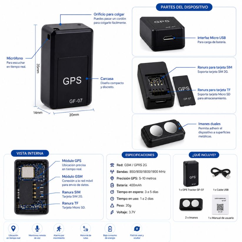 Rastreador GPS Mini Tracker